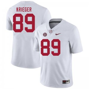NCAA Men's Alabama Crimson Tide #89 Grant Krieger Stitched College 2020 Nike Authentic White Football Jersey VL17U66YE